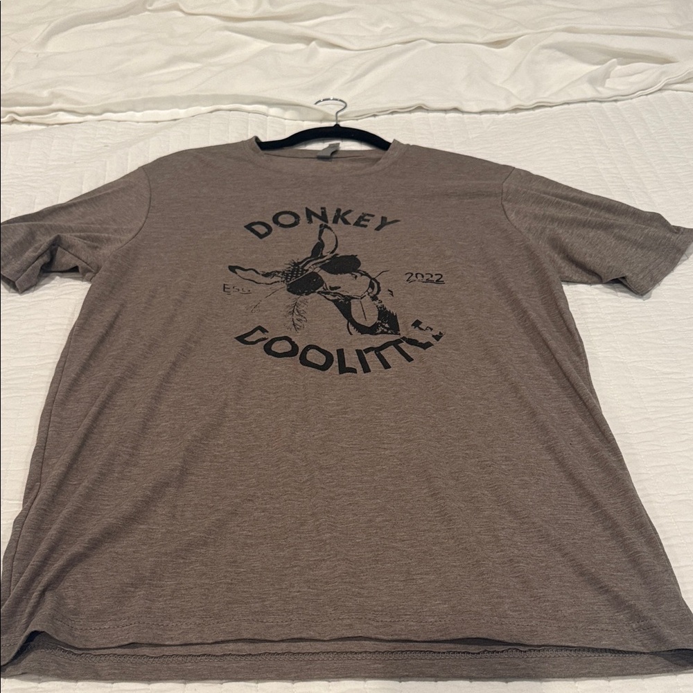 Brown Graphic Donkey T-Shirt with Donkey Print